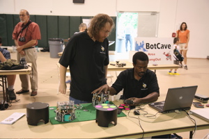 Soccer playing robots from GA Tech